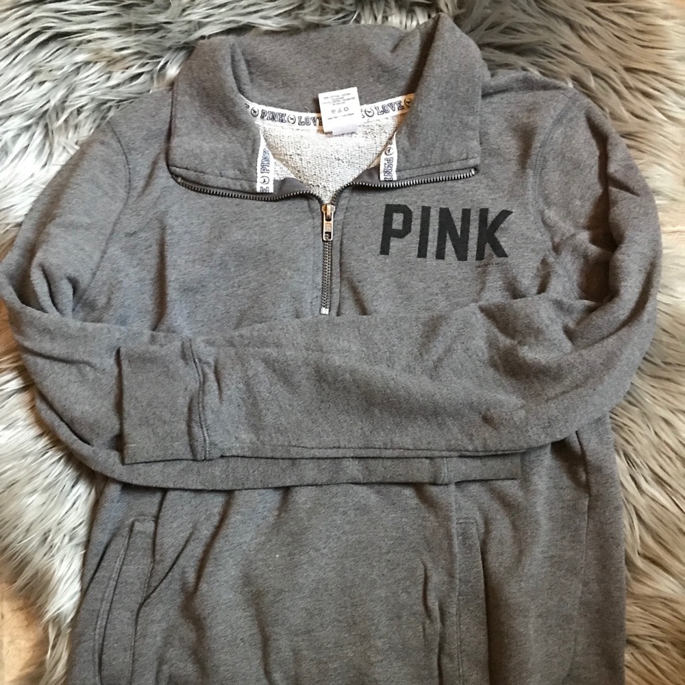 Pink Victoria’s Secret Half ZIP Sweater